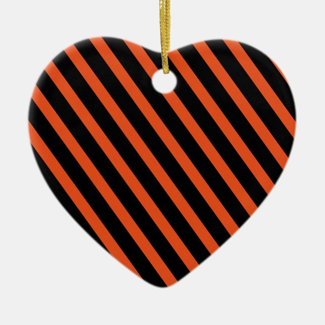 Halloween Ornament-Stripes Ceramic Ornament (Front)