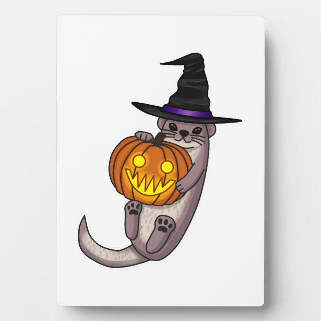 Halloween Otter Plaque (Front)