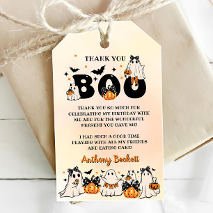 Halloween Our Little Boo 1st Birthday Party Gift Tags