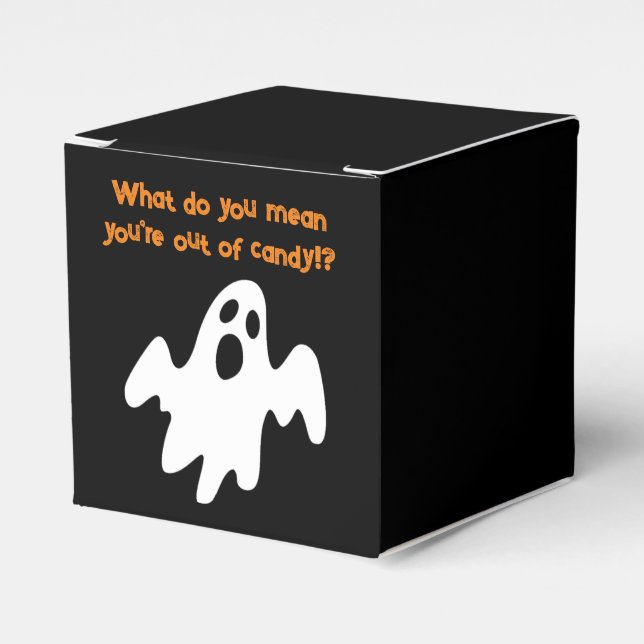 Halloween Out of Candy Funny Ghost Favour Box (Front Side)