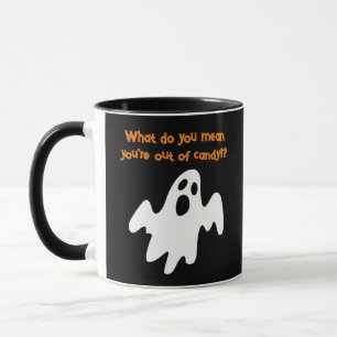 Halloween Out of Candy Funny Ghost Mug