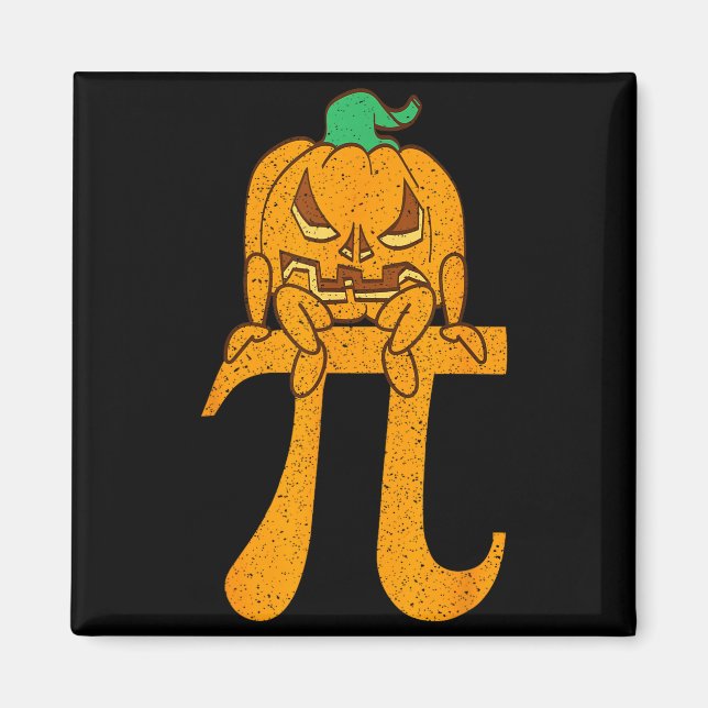 Halloween outfit pumpkin math lover jack o lantern magnet (Front)