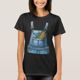 Halloween Overalls Corn Farm Costume Farmer Men Wo T-Shirt
