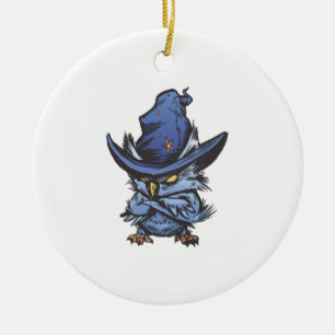 Halloween owl ceramic ornament