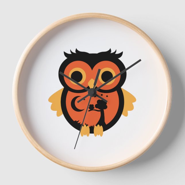Halloween Owl   Clock (Front)
