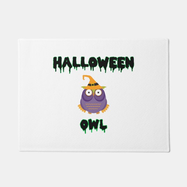 Halloween owl colourful doormat (Front)