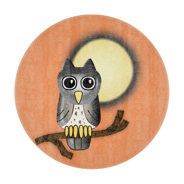 Halloween Owl Cutting Board (Front)