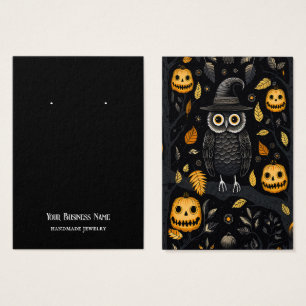 Halloween Owl Earring Display Card