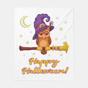 Halloween Owl Fleece Blanket