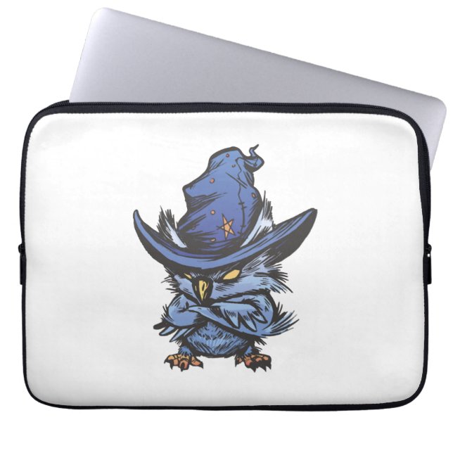 Halloween owl  laptop sleeve (Front)