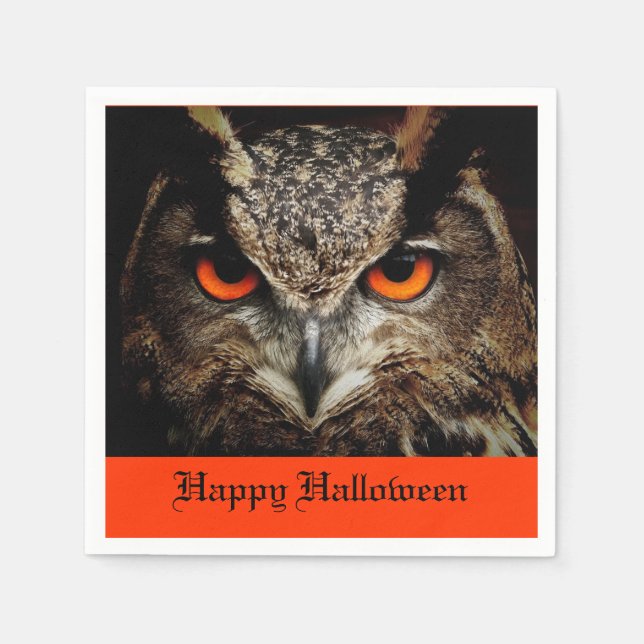 Halloween Owl Napkin (Front)