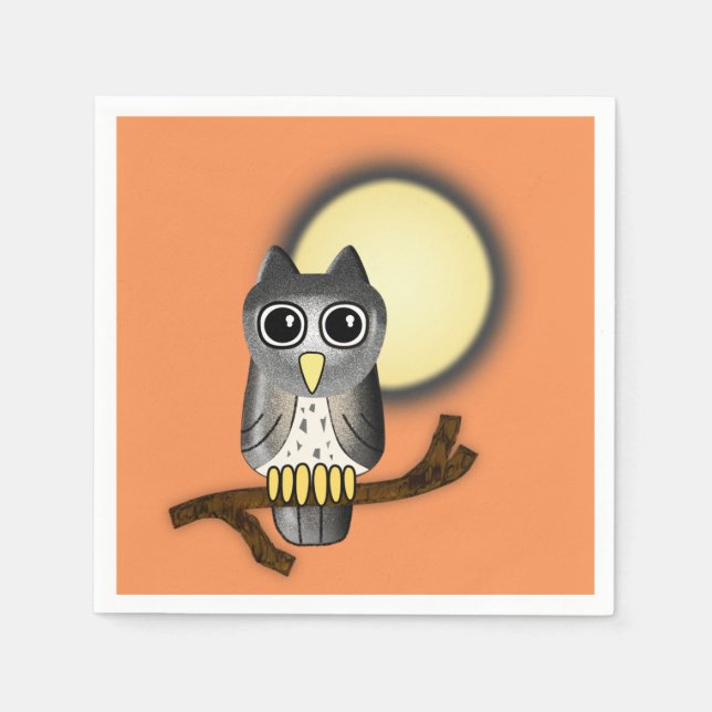 Halloween Owl Napkin (Front)