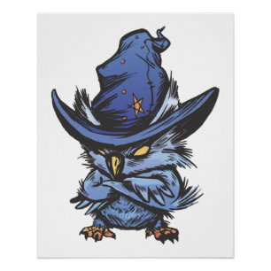 Halloween owl poster