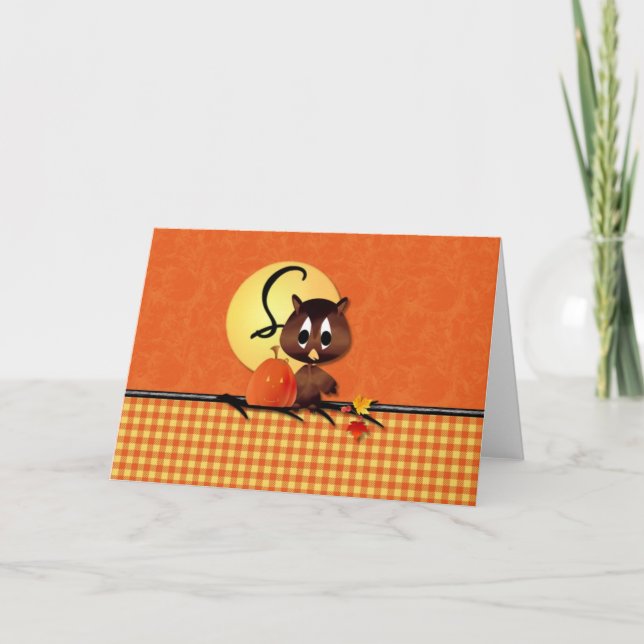 Halloween Owl S Card (Front)