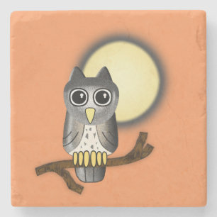 Halloween Owl Stone Coaster