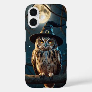 Halloween Owl with Witch Hat iPhone 16 Case