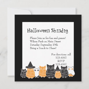 Halloween Owls Invitation