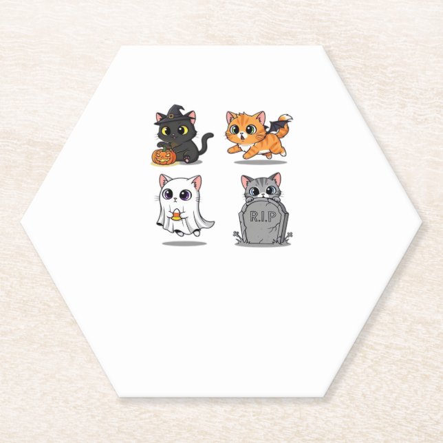 Halloween Pack  Spooky and Festive Graphic Bundle  Paper Coaster (Front)