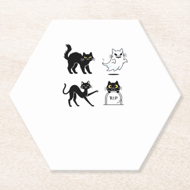 Halloween Pack  Spooky and Festive Graphic Bundle  Paper Coaster (Front)