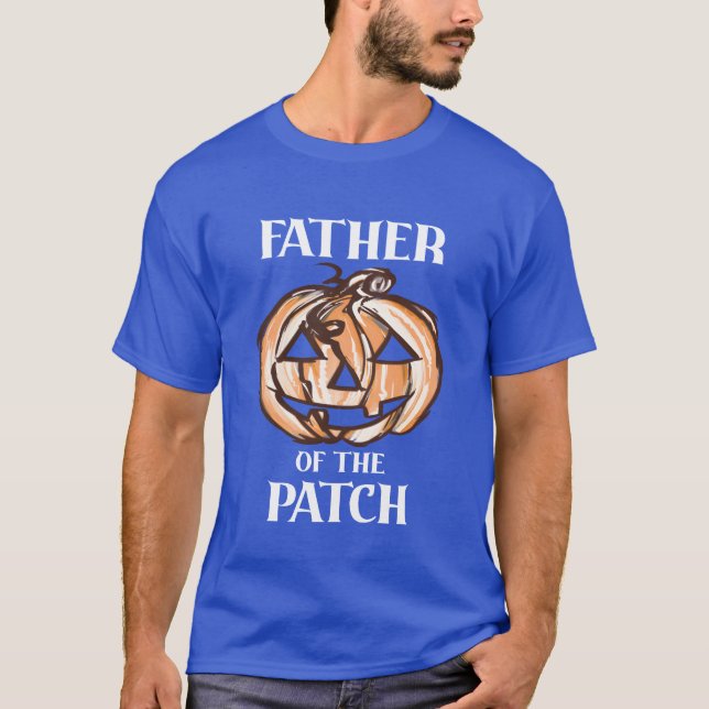 Halloween Painted Pumpkin FATHER Ofhe Patch funny T-Shirt (Front)