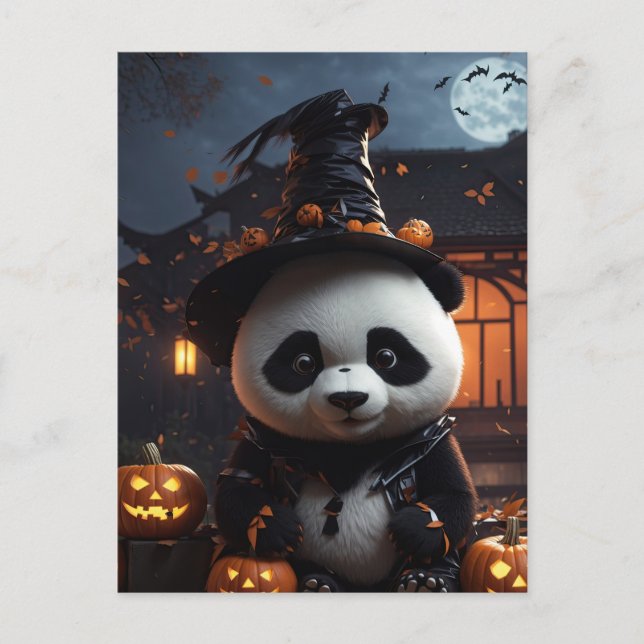 Halloween panda postcard (Front)