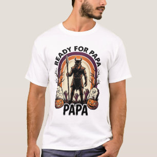 Halloween Papa Shirt Vintage Graveyard Sunset Desi