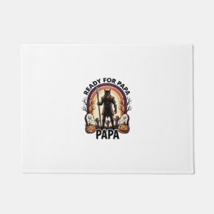 Halloween Papa Shirt Vintage Graveyard Sunset Desi Doormat