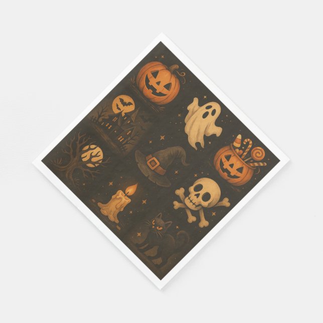 Halloween Paper Napkin (Corner)