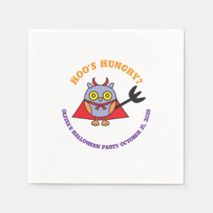 Halloween Paper Napkins Owl Devil