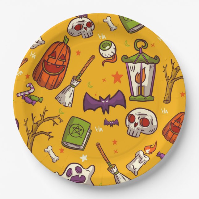 Halloween Paper Plate (Front)