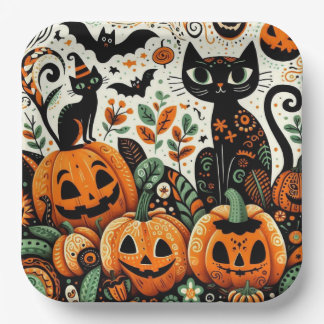 Halloween paper plate