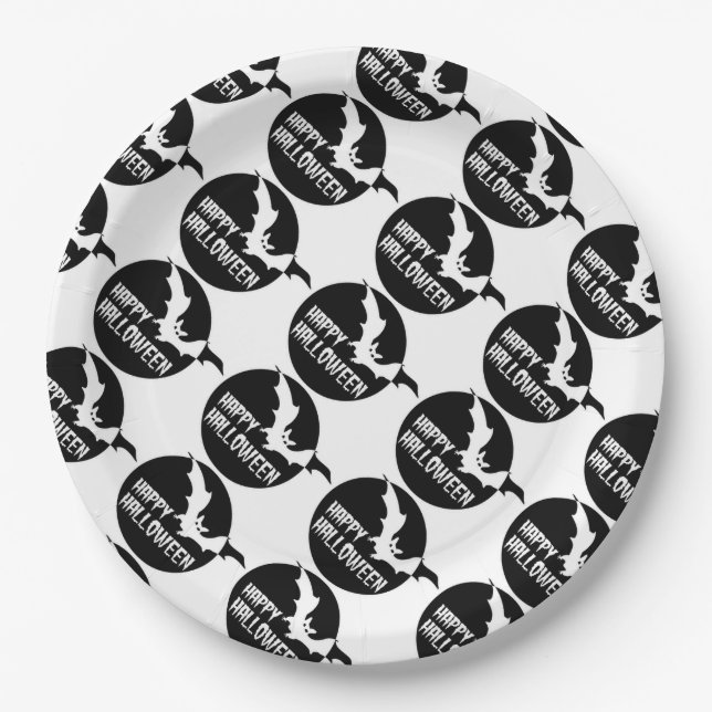 Halloween Paper Plates 9"/Bat (Front)