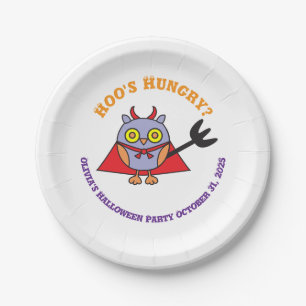Halloween Paper Plates Owl Devil Design