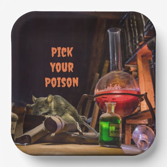 Halloween Paper Plates, Pick Your Poison Plate (Front)