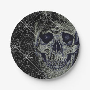 Halloween Paper Plates-Skull Plate