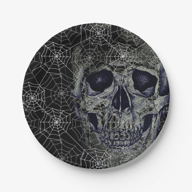 Halloween Paper Plates-Skull Plate (Front)