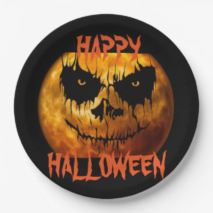 Halloween Paper Plates/Spooky Moons Plate