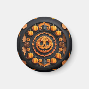 Halloween Papercuat Mandala Magnet