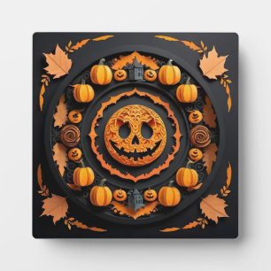 Halloween Papercuat Mandala Plaque