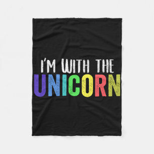 Halloween Parent Daughter Adult Costume I'm With T Fleece Blanket