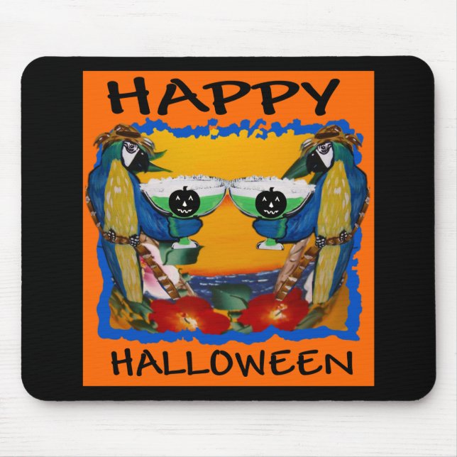 HALLOWEEN PARROTS MOUSE PAD (Front)