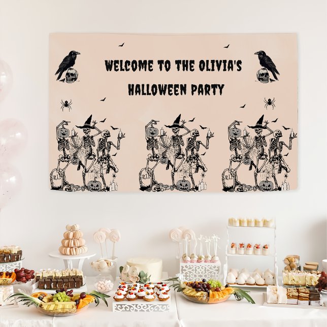 Halloween Party Adult Vintage Gothic Skull Banner (Creator Uploaded)
