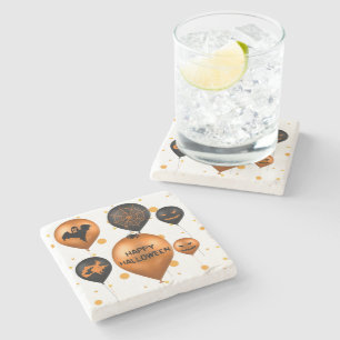 Halloween Party Balloons - Marble Stone Coaster