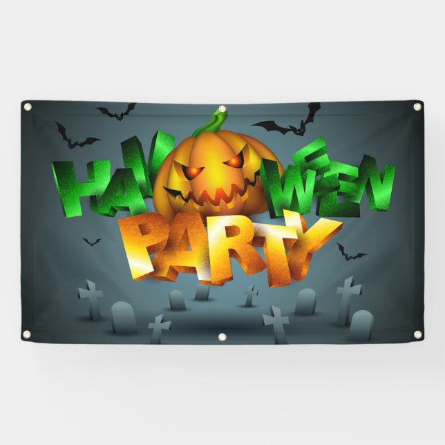 Halloween Party Banner (Horizontal)