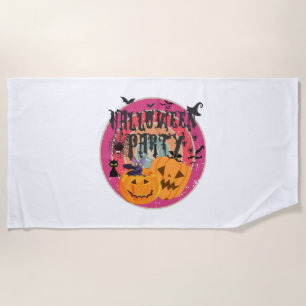 Halloween Party Beach Towel