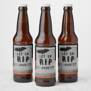 Halloween Party Beer Bottle Label