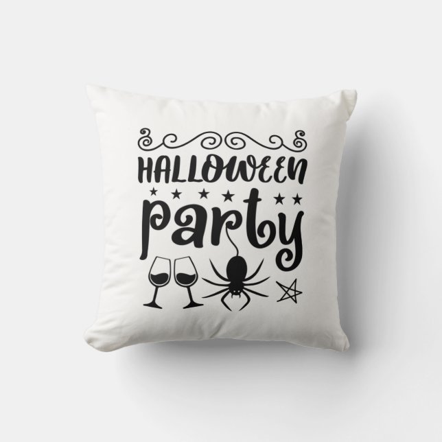 Halloween Party Birthday Cushion (Front)