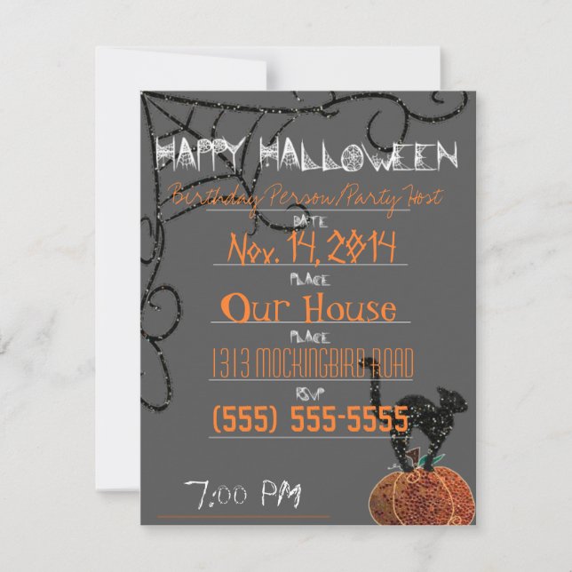 Halloween Party/Birthday Invitation (Front)