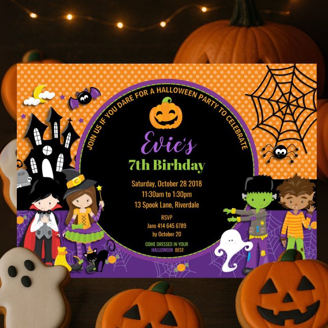 Halloween Party Birthday Invitation Personalized (Creator Uploaded)