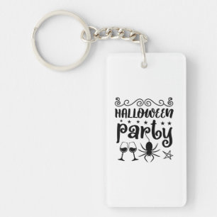 Halloween Party Birthday Key Ring